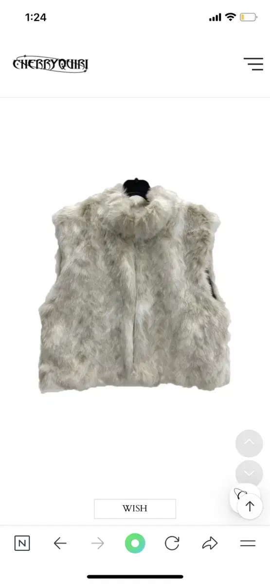 체리퀴리 퍼조끼 fur vest